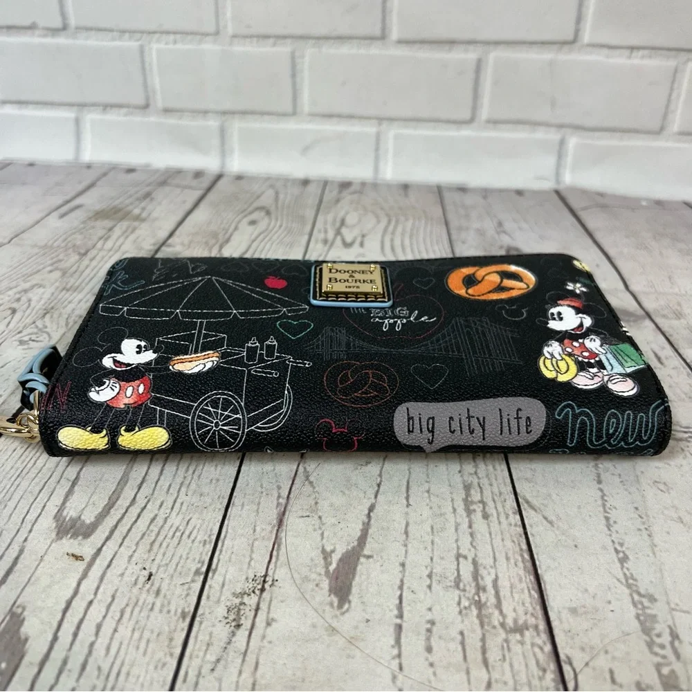 Dooney & Bourke Disney New York City 🥨 Large Zip Around Wristlet Wallet Mickey - Picture 12 of 16